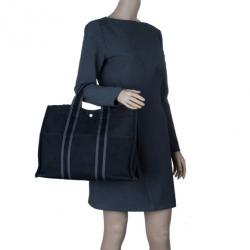 Pre Owned Hermes Black Herline Tote MM