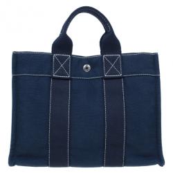 Pre Owned Hermes Navy Blue Herline Tote PM