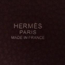 Pre Owned Hermes Bois de Rose Clemence Leather Picotin PM Bag