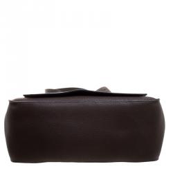 Pre Owned Hermes Cacao Taurillon Clemence Leather Jypsiere 37 Bag