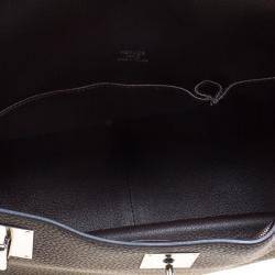 Pre Owned Hermes Cacao Taurillon Clemence Leather Jypsiere 37 Bag