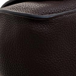 Pre Owned Hermes Cacao Taurillon Clemence Leather Jypsiere 37 Bag