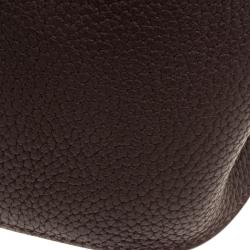 Pre Owned Hermes Cacao Taurillon Clemence Leather Jypsiere 37 Bag