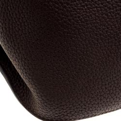 Pre Owned Hermes Cacao Taurillon Clemence Leather Jypsiere 37 Bag