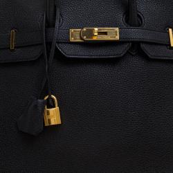 Pre Owned Hermes Black Togo Leather Gold Hardware Birkin 35 Bag