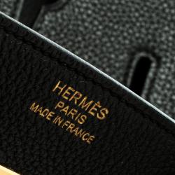 Pre Owned Hermes Black Togo Leather Gold Hardware Birkin 35 Bag
