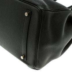 Pre Owned Hermes Black Togo Leather Gold Hardware Birkin 35 Bag
