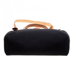 Pre Owned Hermes Tan/Beige Canvas and Leather Herbag 31 Bag
