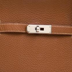 Pre Owned Hermes Gold Clemence Leather Palladium Hardware Jypsiere 28 Bag