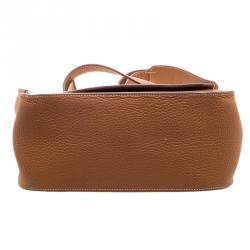Pre Owned Hermes Gold Clemence Leather Palladium Hardware Jypsiere 28 Bag