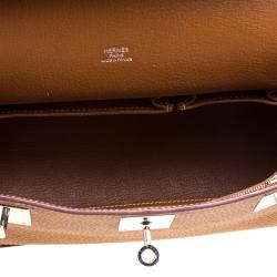 Pre Owned Hermes Gold Clemence Leather Palladium Hardware Jypsiere 28 Bag