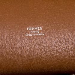 Pre Owned Hermes Gold Clemence Leather Palladium Hardware Jypsiere 28 Bag