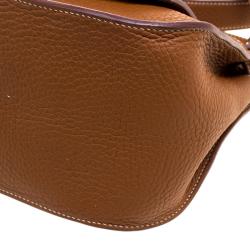 Pre Owned Hermes Gold Clemence Leather Palladium Hardware Jypsiere 28 Bag
