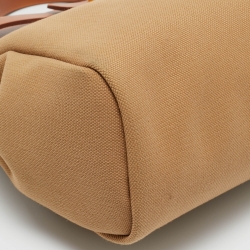 Pre Owned Hermès Chai/Fauve Militaire Toile and Vache Hunter Herbag 31 Bag