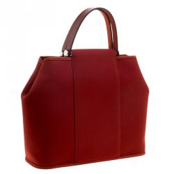 Pre Owned Hermes Sienne Canvas Cabag Elan Bag