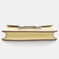 Pre Owned محفظة هيرمس كونستانس سليم صفراء بوسين