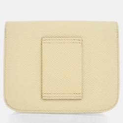 Pre Owned محفظة هيرمس كونستانس سليم صفراء بوسين