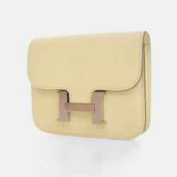 Pre Owned محفظة هيرمس كونستانس سليم صفراء بوسين