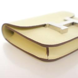 Pre Owned محفظة هيرمس كونستانس سليم صفراء بوسين