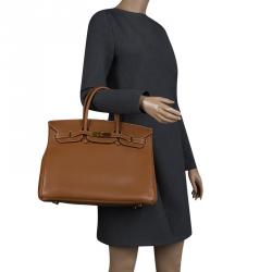 Hermes Gold Togo Leather Gold Hardware Birkin 35 Bag