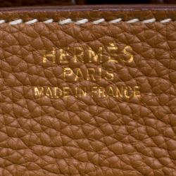 Hermes Gold Togo Leather Gold Hardware Birkin 35 Bag
