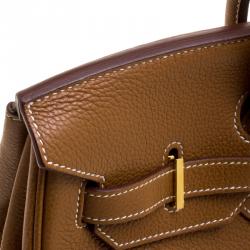 Hermes Gold Togo Leather Gold Hardware Birkin 35 Bag