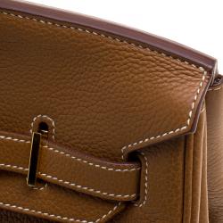 Hermes Gold Togo Leather Gold Hardware Birkin 35 Bag