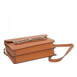 Pre Owned Hermes Gold Leather Palladium Hardware Roulis Bag
