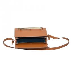 Pre Owned Hermes Gold Leather Palladium Hardware Roulis Bag
