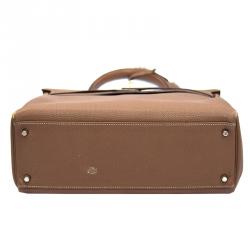 Pre Owned Hermes Etoupe Togo Leather Palladium Hardware Kelly Retourne 35 Bag