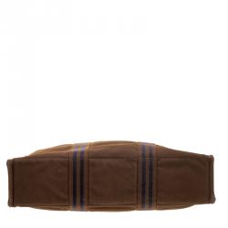 Hermes Brown Canvas Fourre Tout Tote