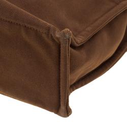 Hermes Brown Canvas Fourre Tout Tote