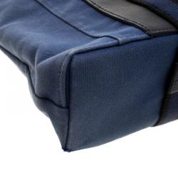 Pre Owned حقيبة يد هيرمس فور توت كانفاس زرقاء