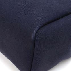 Pre Owned Hermes Navy Blue Canvas/Leather 2-in-1 Herbag PM Bag