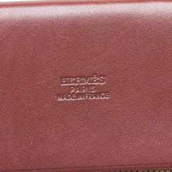 Hermes Beige/Brown Canvas Leather Herbag Cabas MM Bag