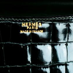 Pre Owned Hermes Dark Green Crocodile Vintage Constance 23 Bag
