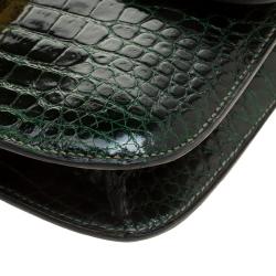 Pre Owned Hermes Dark Green Crocodile Vintage Constance 23 Bag