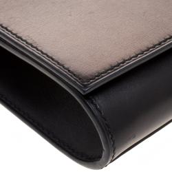 Pre Owned Hermes Metallic Black Box Leather Medor 29 Clutch