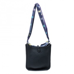 Pre Owned Hermes Ardoise Grey Clemence Leather Evelyne II TPM Bag