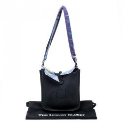 Hermes Ardoise Grey Clemence Leather Evelyne II TPM Bag