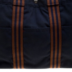 Pre Owned Hermes Navy Blue Canvas Fourre Tout Tote