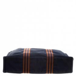 Pre Owned Hermes Navy Blue Canvas Fourre Tout Tote