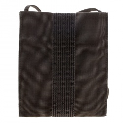 Pre Owned Hermes Herline Black Canvas Cross-body Pouch Pochette