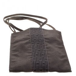 Pre Owned Hermes Herline Black Canvas Cross-body Pouch Pochette