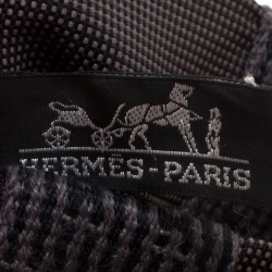 Pre Owned Hermes Herline Black Canvas Cross-body Pouch Pochette