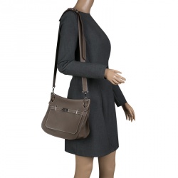 Hermes Etain Taurillon Clemence Leather Jypsiere 28 Bag
