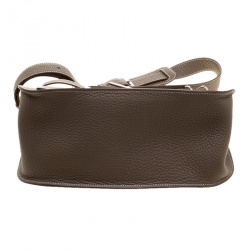 Hermes Etain Taurillon Clemence Leather Jypsiere 28 Bag
