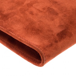 Pre Owned Hermes Dark Orange Suede Onimaitou Pochette PM Bag