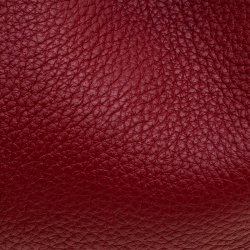 Pre Owned Hermes Rouge Garance Clemence Leather Picotin Lock PM Bag