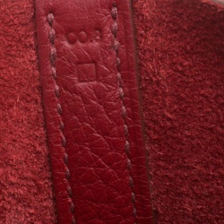 Pre Owned Hermes Rouge Garance Clemence Leather Picotin Lock PM Bag